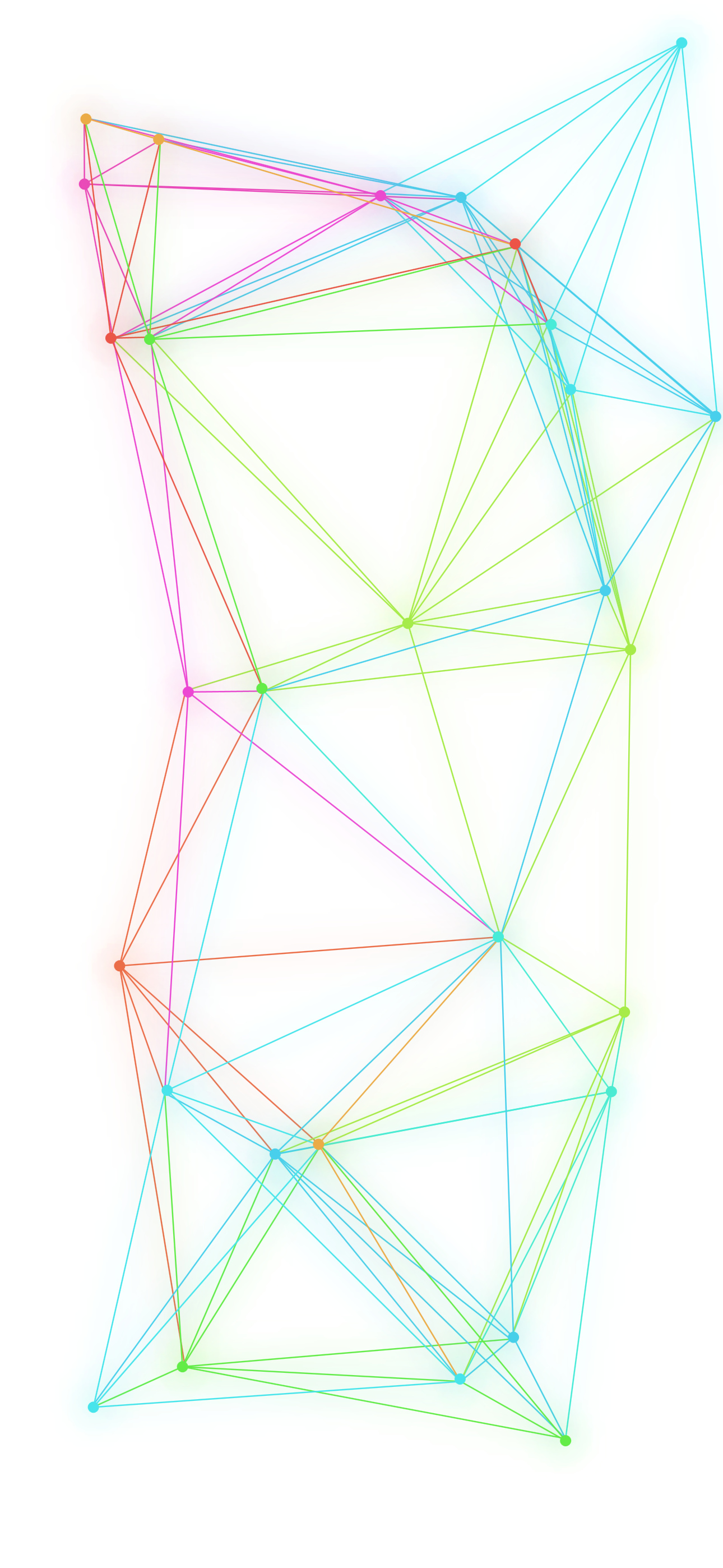 Abstract radiant constellation